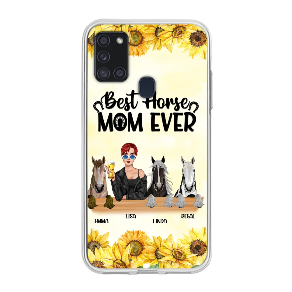 Custom Personalized Horse Mom Phone Case, Gift for Horse Lovers - Life Is Better With Horses CusGifts