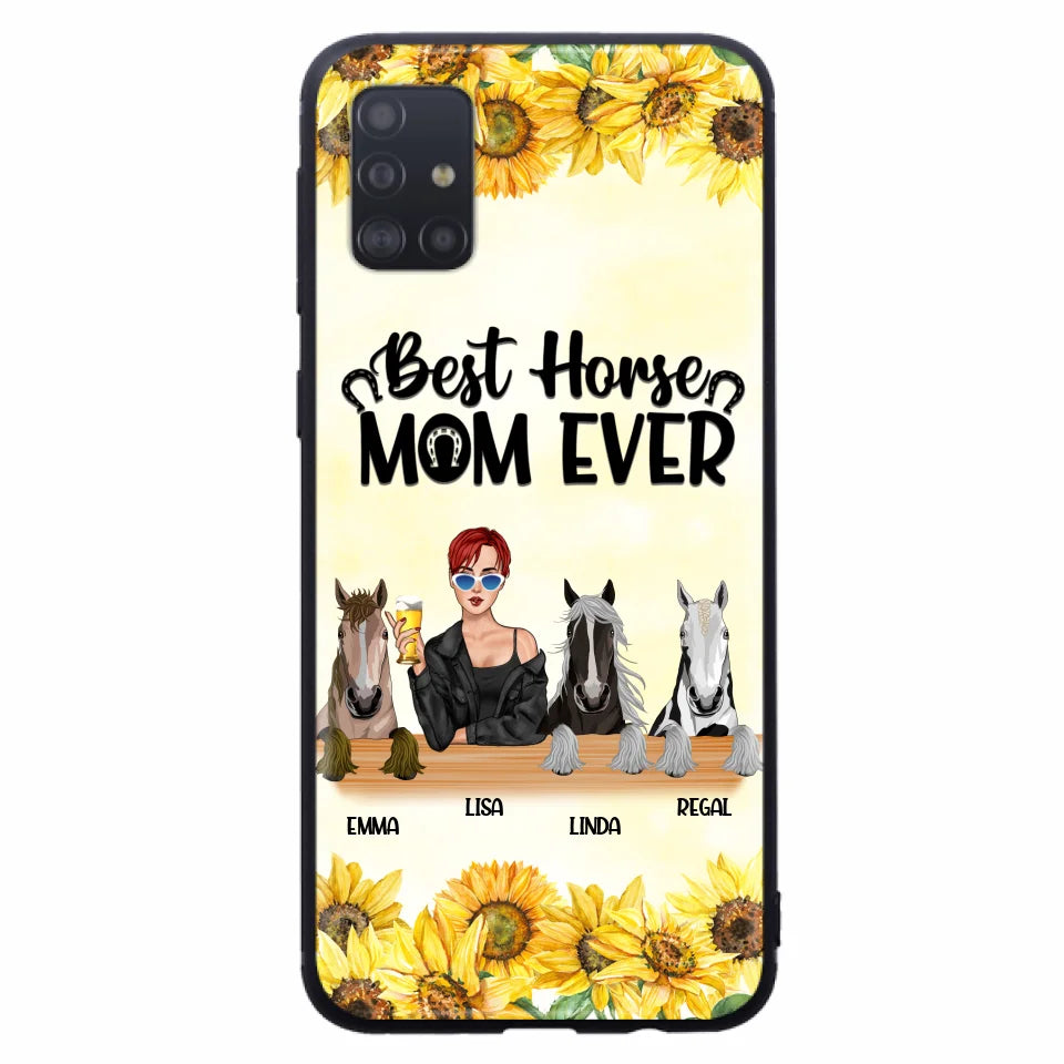 Custom Personalized Horse Mom Phone Case, Gift for Horse Lovers - Life Is Better With Horses CusGifts