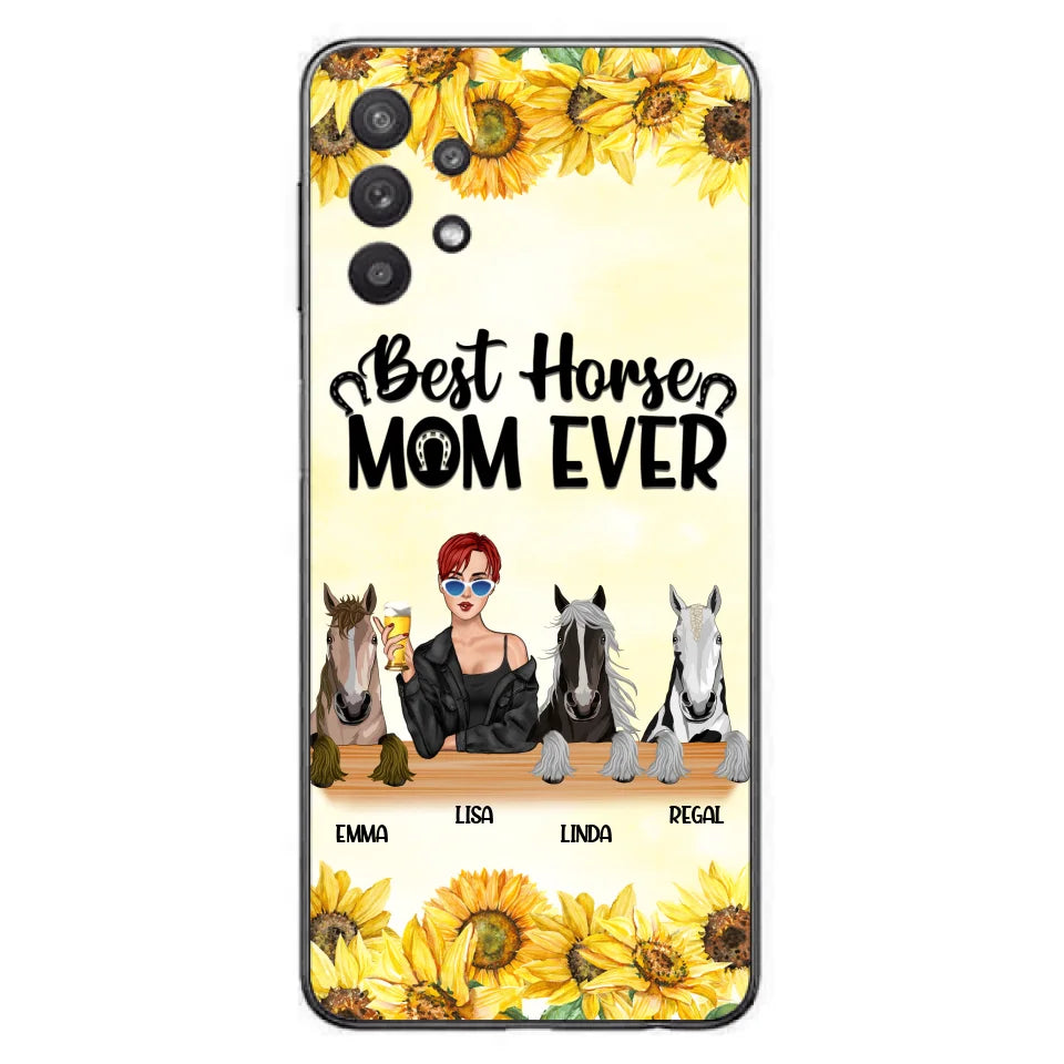 Custom Personalized Horse Mom Phone Case, Gift for Horse Lovers - Life Is Better With Horses CusGifts