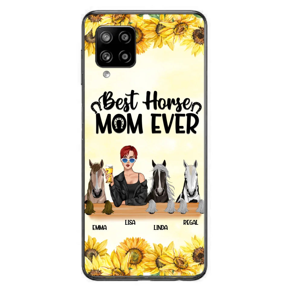 Custom Personalized Horse Mom Phone Case, Gift for Horse Lovers - Life Is Better With Horses CusGifts