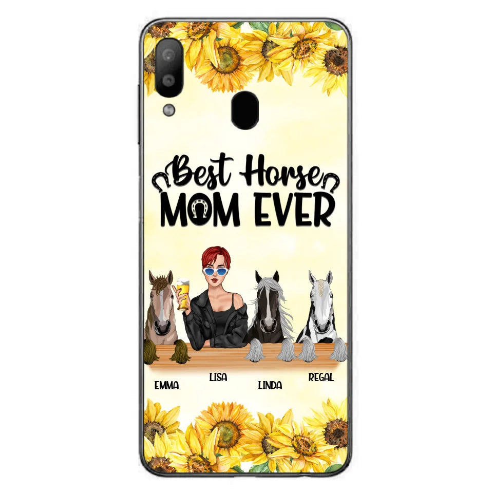 Custom Personalized Horse Mom Phone Case, Gift for Horse Lovers - Life Is Better With Horses CusGifts