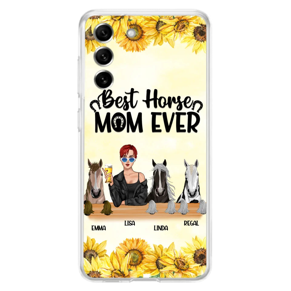 Custom Personalized Horse Mom Phone Case, Gift for Horse Lovers - Life Is Better With Horses CusGifts