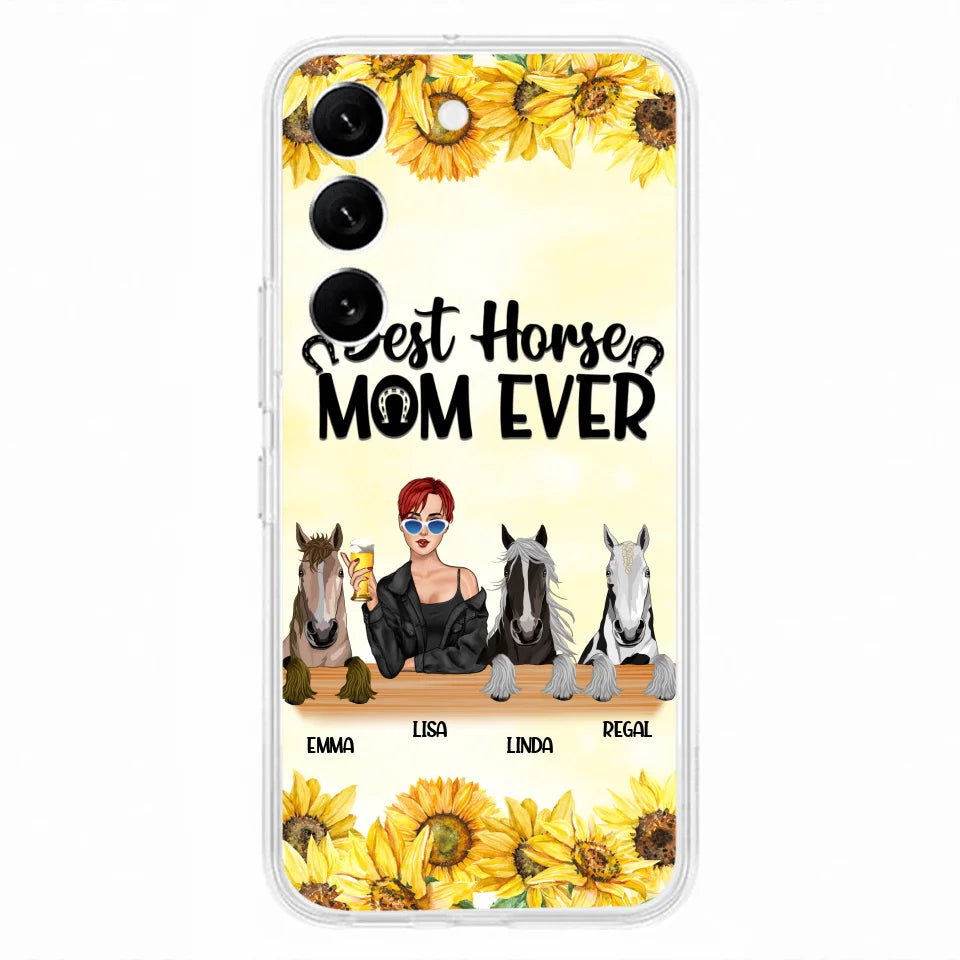 Custom Personalized Horse Mom Phone Case, Gift for Horse Lovers - Life Is Better With Horses CusGifts