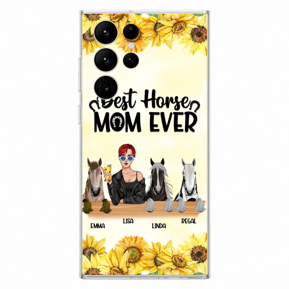 Custom Personalized Horse Mom Phone Case, Gift for Horse Lovers - Life Is Better With Horses CusGifts