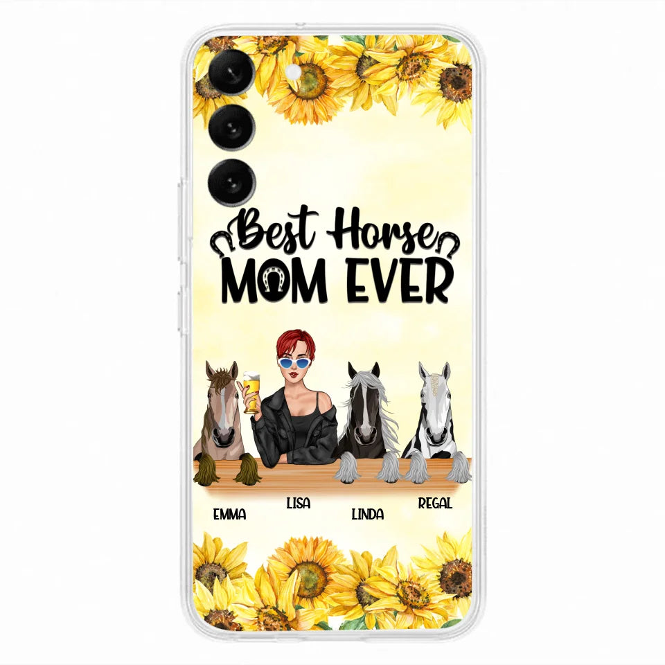 Custom Personalized Horse Mom Phone Case, Gift for Horse Lovers - Life Is Better With Horses CusGifts