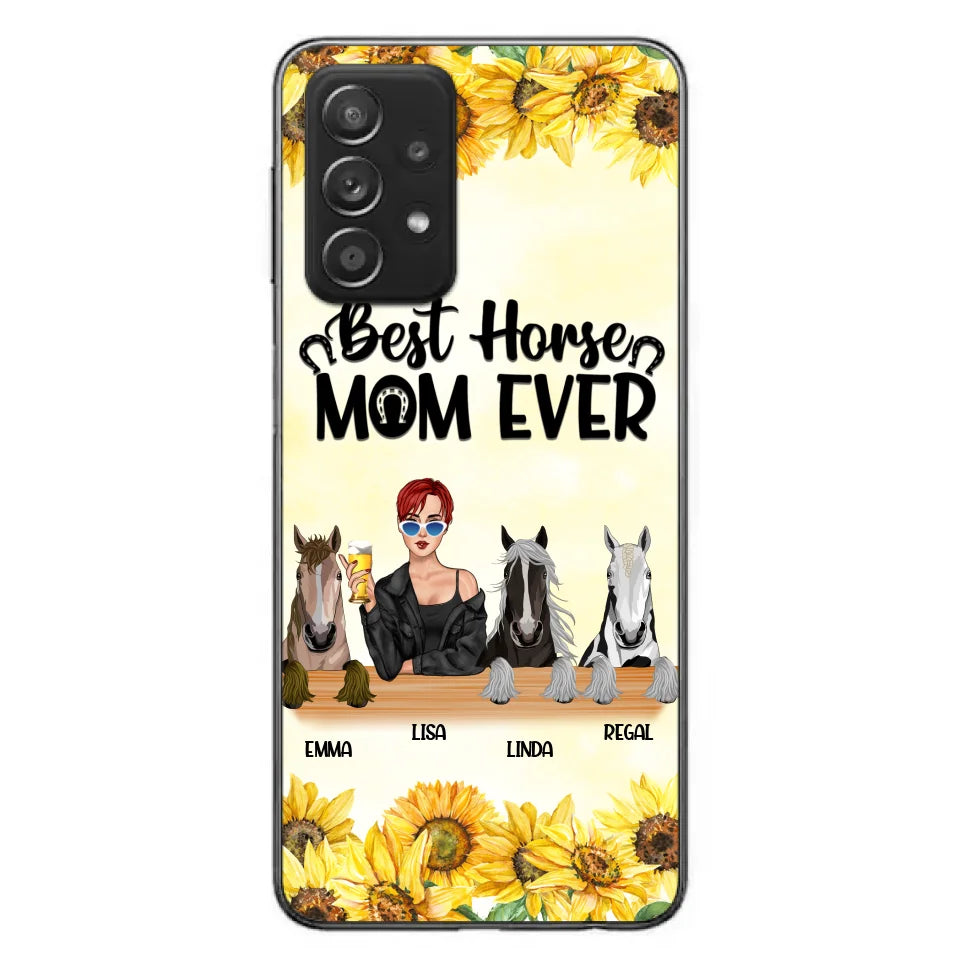 Custom Personalized Horse Mom Phone Case, Gift for Horse Lovers - Life Is Better With Horses CusGifts