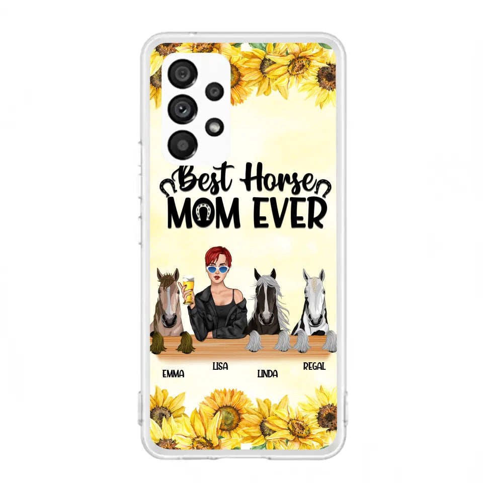 Custom Personalized Horse Mom Phone Case, Gift for Horse Lovers - Life Is Better With Horses CusGifts
