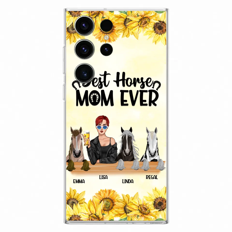 Custom Personalized Horse Mom Phone Case, Gift for Horse Lovers - Life Is Better With Horses CusGifts