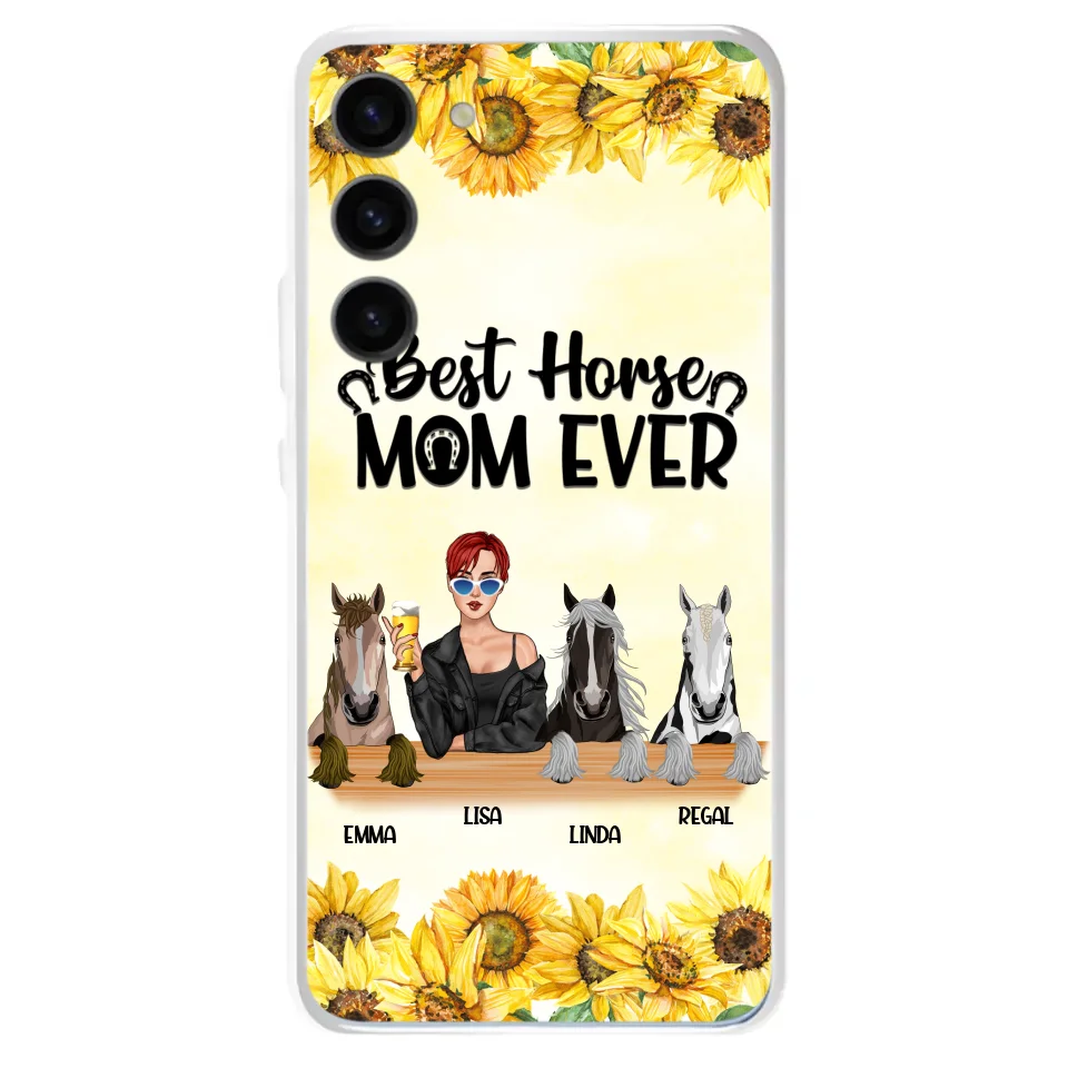 Custom Personalized Horse Mom Phone Case, Gift for Horse Lovers - Life Is Better With Horses CusGifts