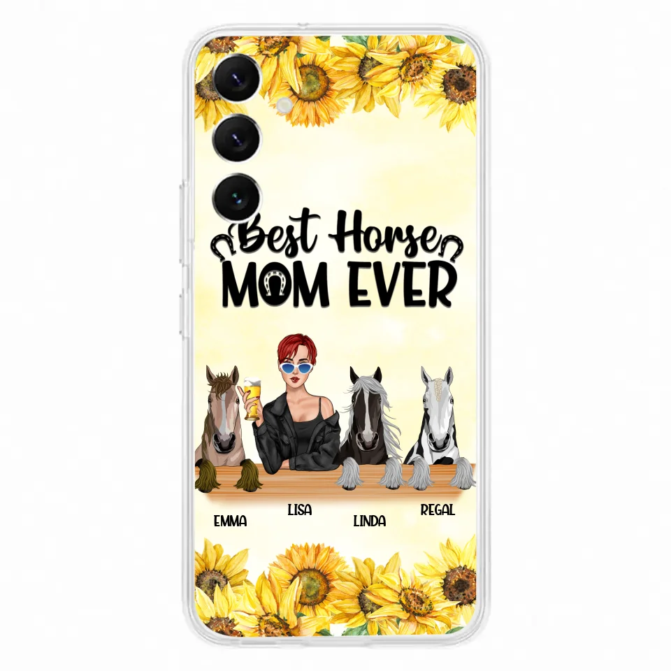 Custom Personalized Horse Mom Phone Case, Gift for Horse Lovers - Life Is Better With Horses CusGifts
