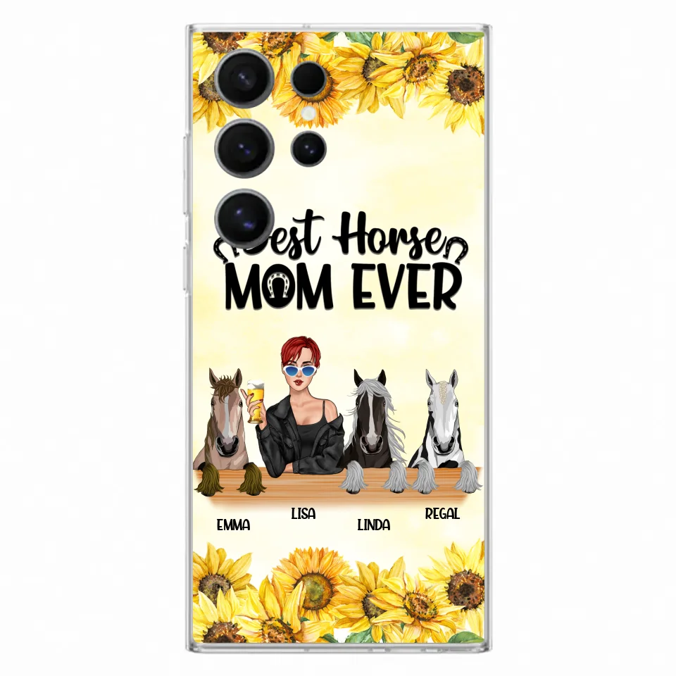 Custom Personalized Horse Mom Phone Case, Gift for Horse Lovers - Life Is Better With Horses CusGifts