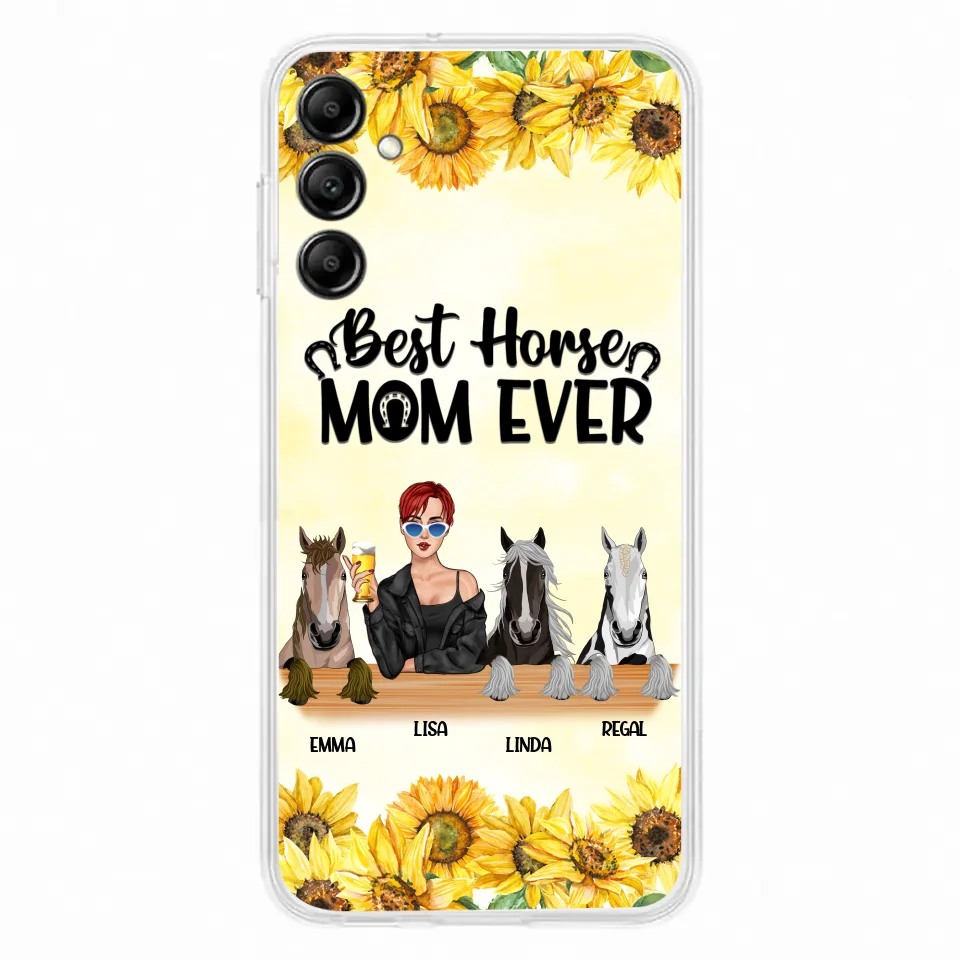Custom Personalized Horse Mom Phone Case, Gift for Horse Lovers - Life Is Better With Horses CusGifts