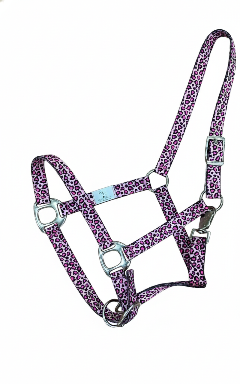 Catty Cowgirl Quick Release Nylon Horse Halter Neon Spur