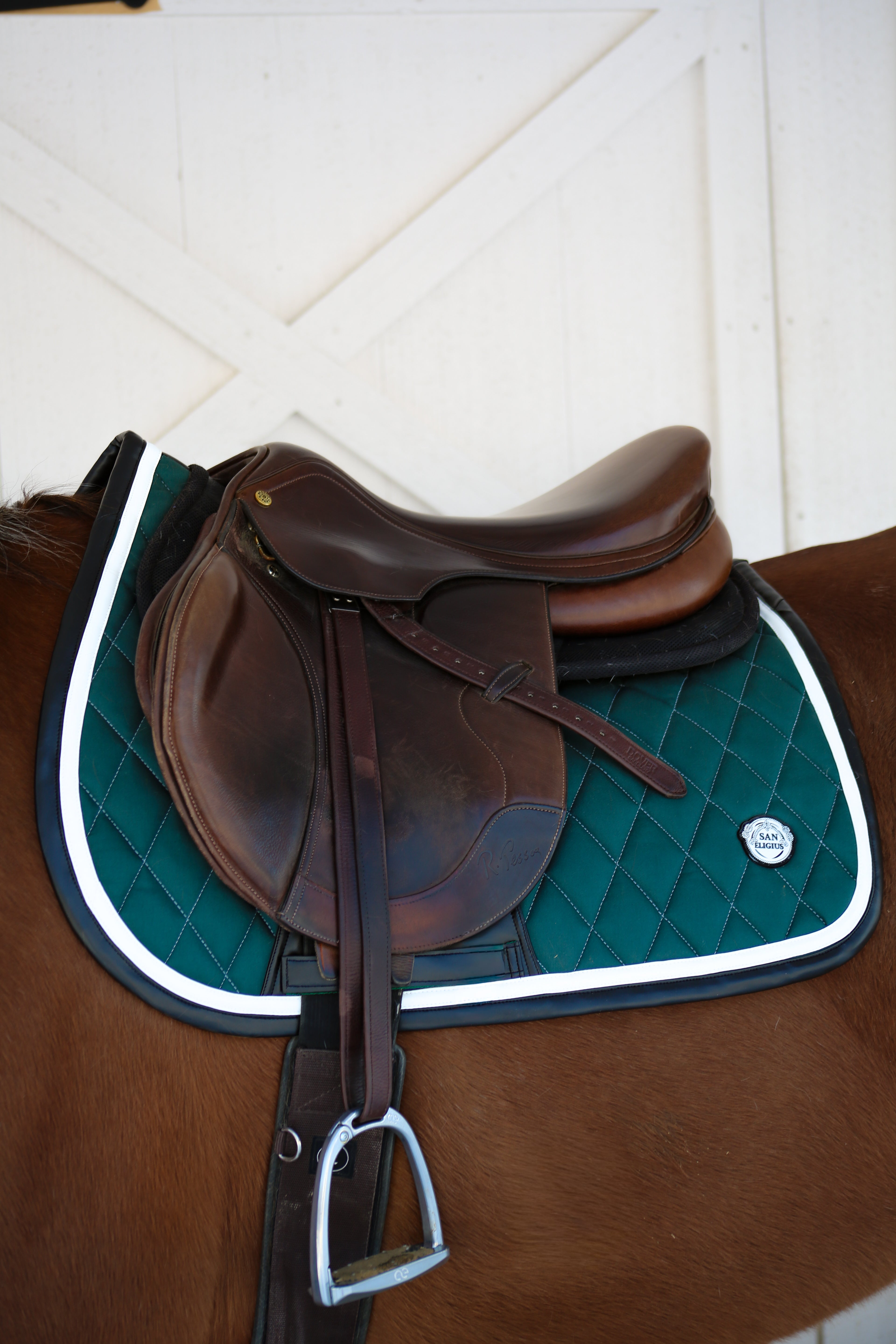 Jump Saddle Pad | Green- Black & White San Eligius