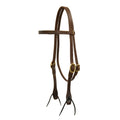 AJ Tack Oiled Harness Leather Straight Browband Headstall AJ Tack