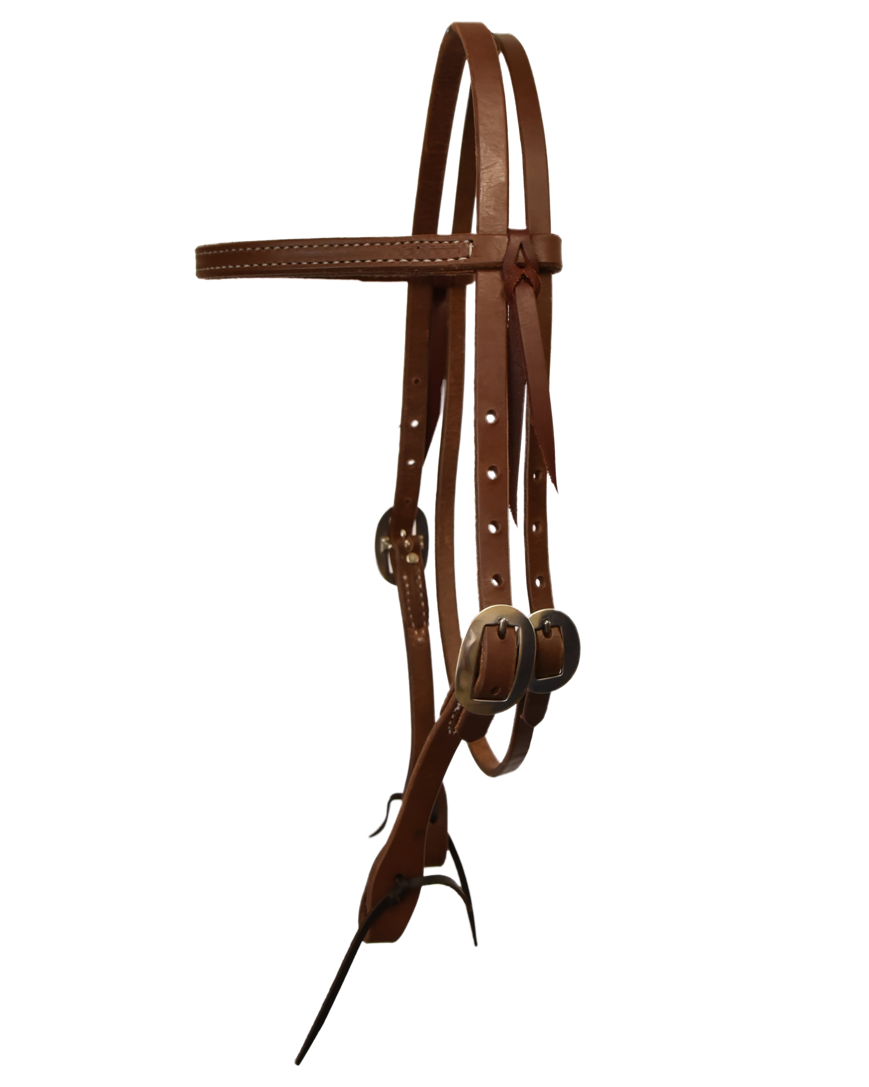 AJ Tack Oiled Harness Leather Browband Headstall AJ Tack