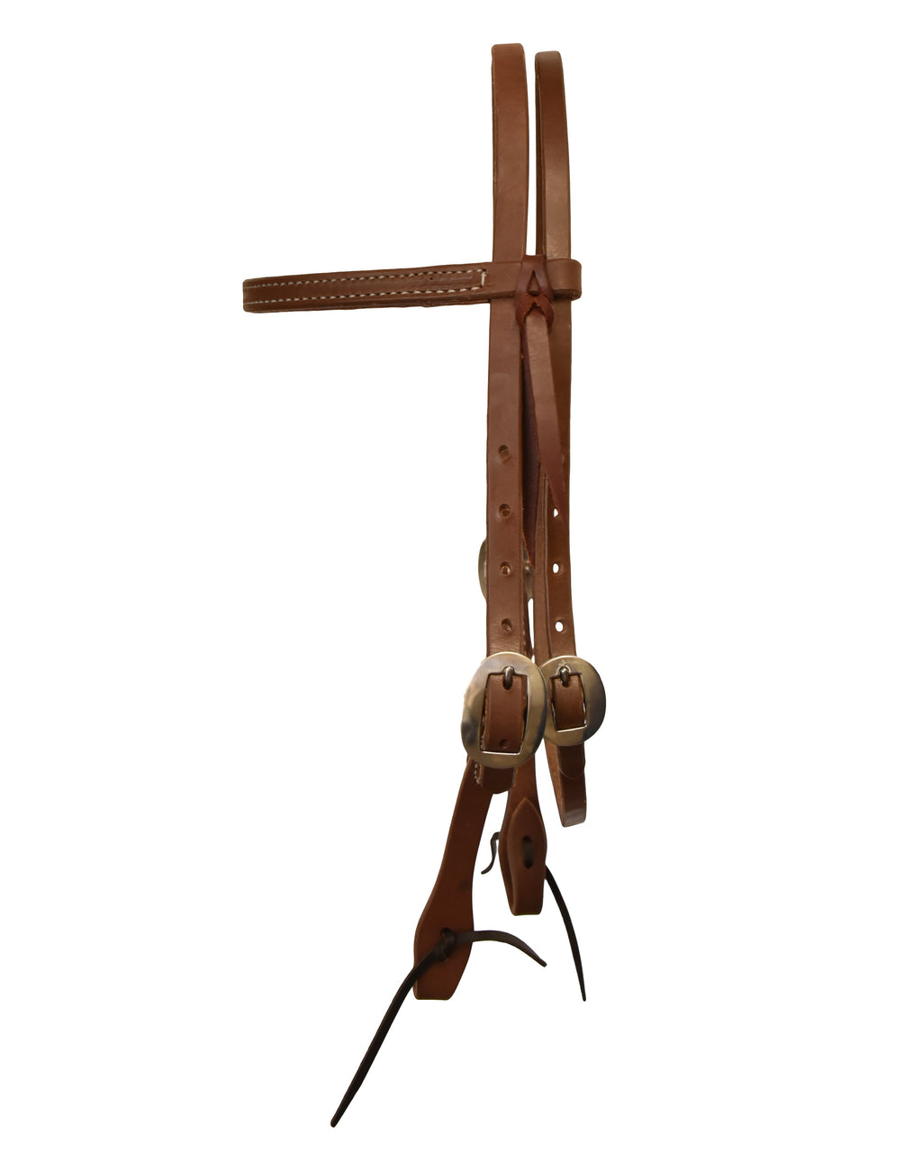 AJ Tack Oiled Harness Leather Browband Headstall AJ Tack
