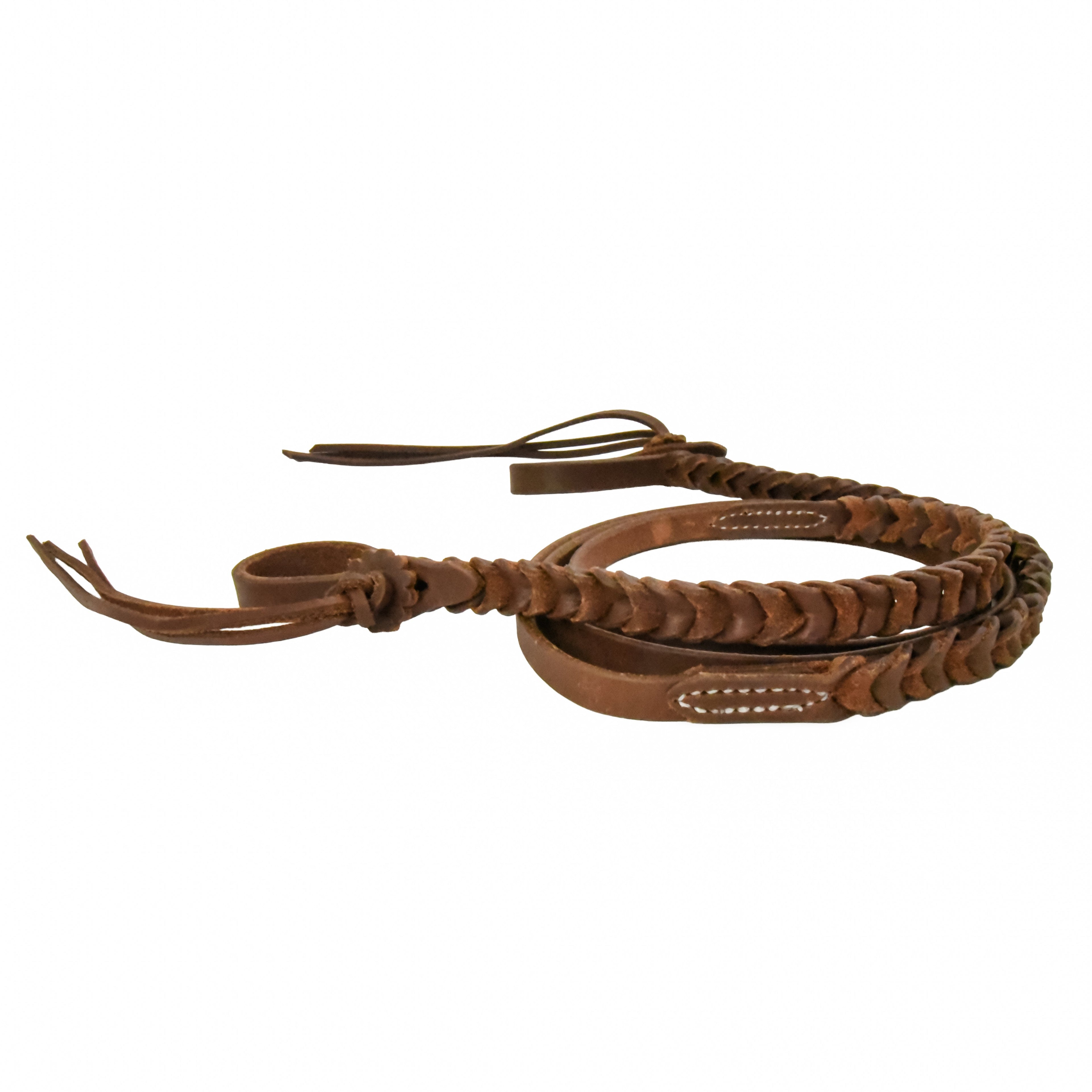 AJ Tack Oiled Braided Rattlesnake Roper Reins - 5/8in x 8ft AJ Tack