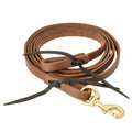 AJ Tack Oiled Harness Leather Flat Roper Reins - 5/8in x 8ft AJ Tack