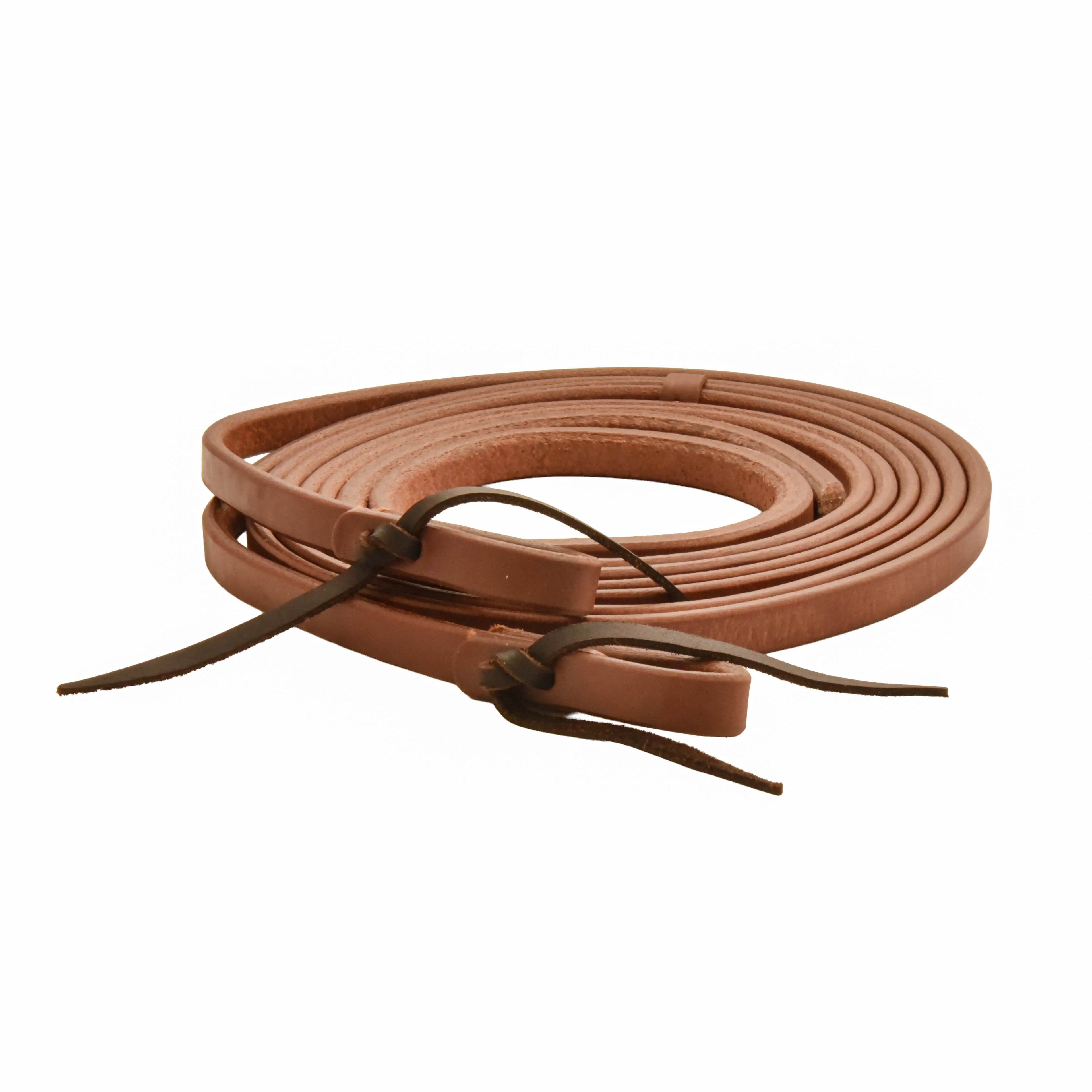 AJ Tack Oiled Harness Leather Split Reins - 5/8in x 8ft AJ Tack