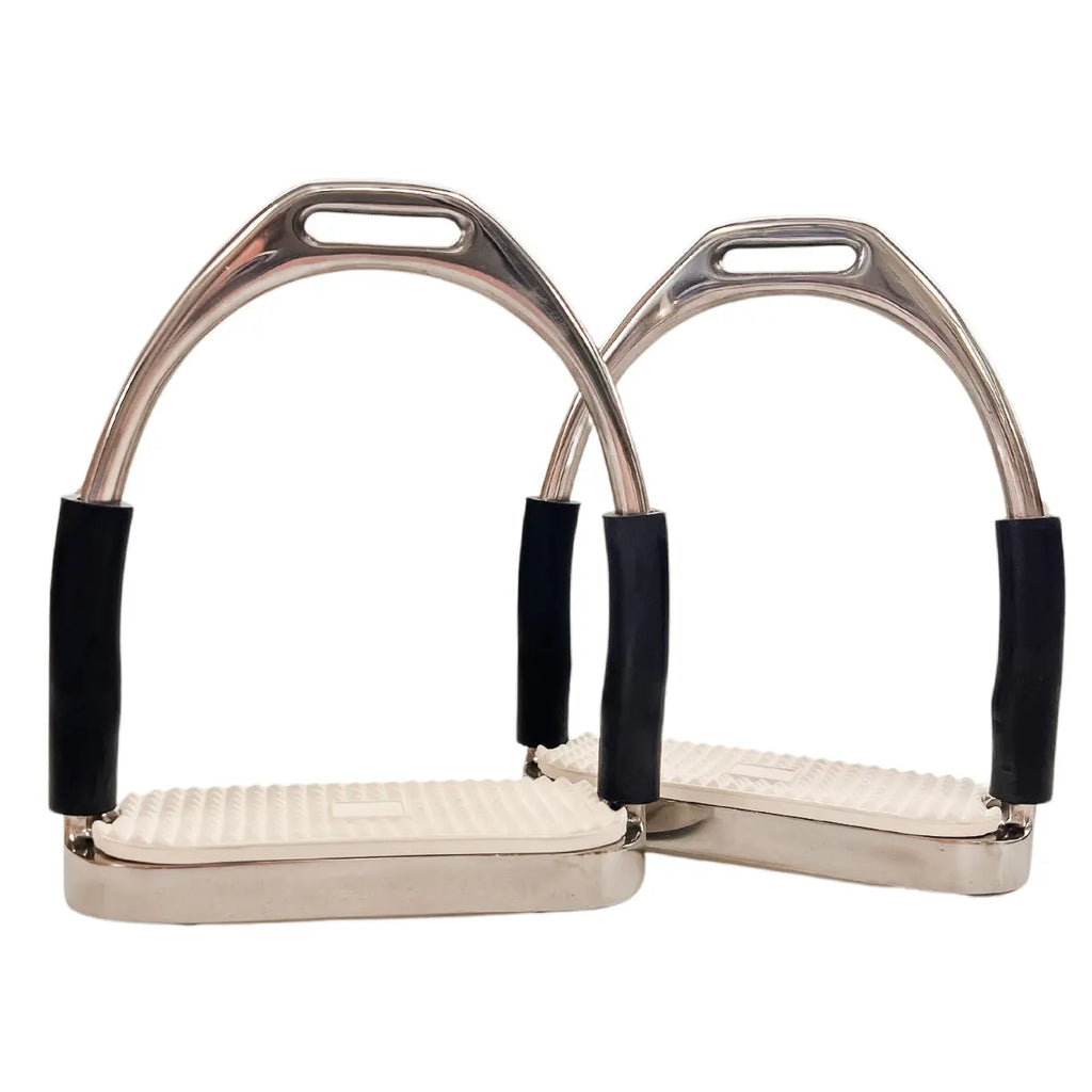 AJ Tack Jointed Flex Stirrup Irons - Black AJ Tack