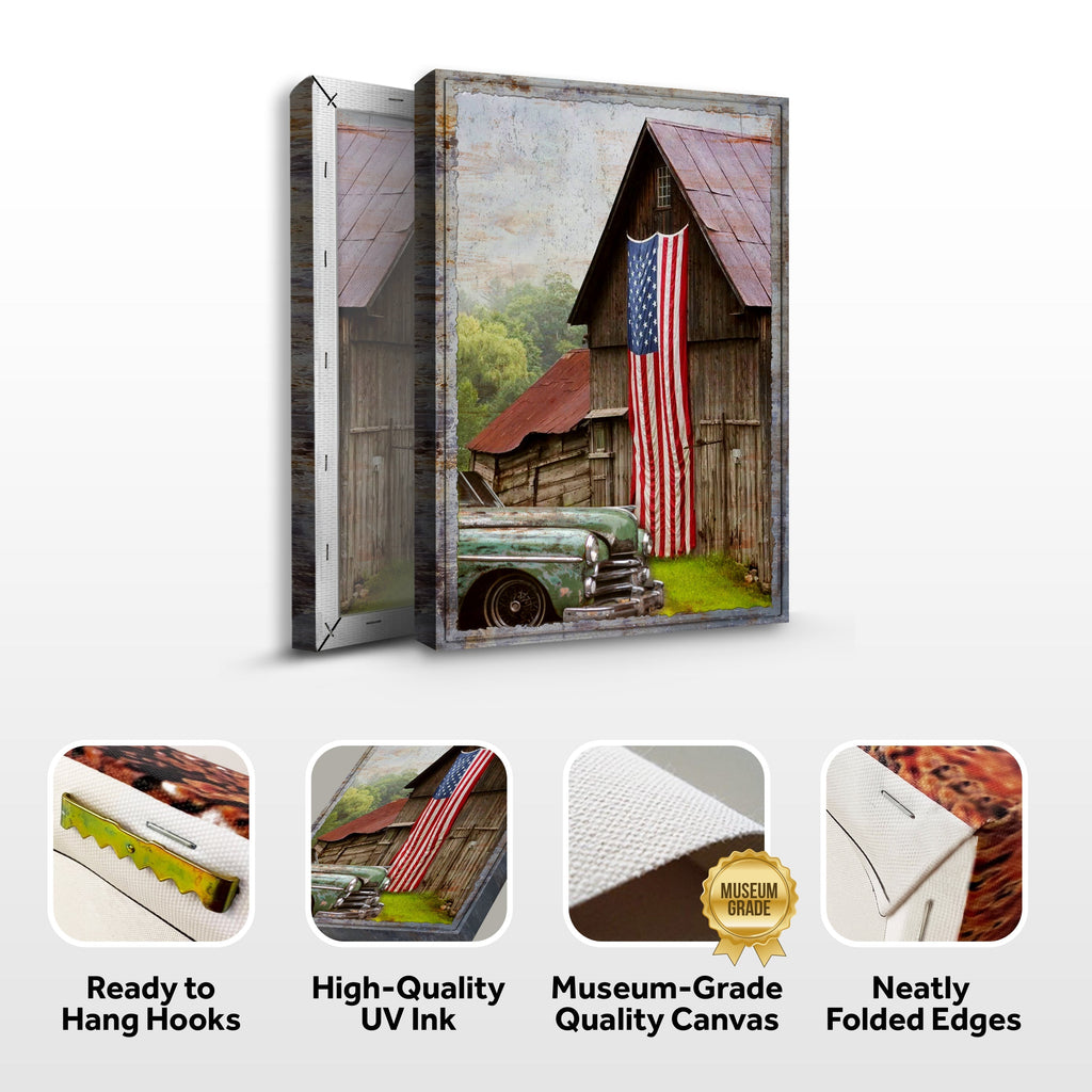 America Country Barn Canvas Wall Art Tailored Canvases