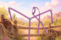 Catty Cowgirl Nylon One Ear Headstall & Breast Collar Tack Set Neon Spur