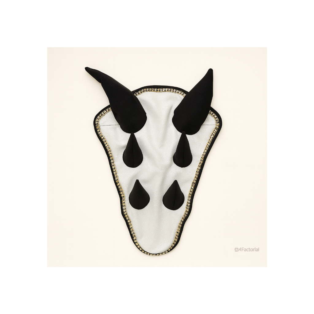 Premium Quality Cotton White Jumping Saddle Pad, Ear Bonnet & Horse Boot Set Classic Riding Gear