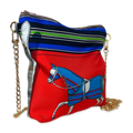 Couvertures et Tenues du Jour Red Vintage Scarf Crossbody Bag Vintage Luxe Up