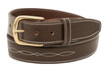 Huntley Fancy Stitched Ladies  1.5" Inch wide belt, Brown Huntley Equestrian