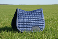 Blue Horse Saddle Pad  for Jumping with Ear Bonnet, Bell Boot Classic Riding Gear