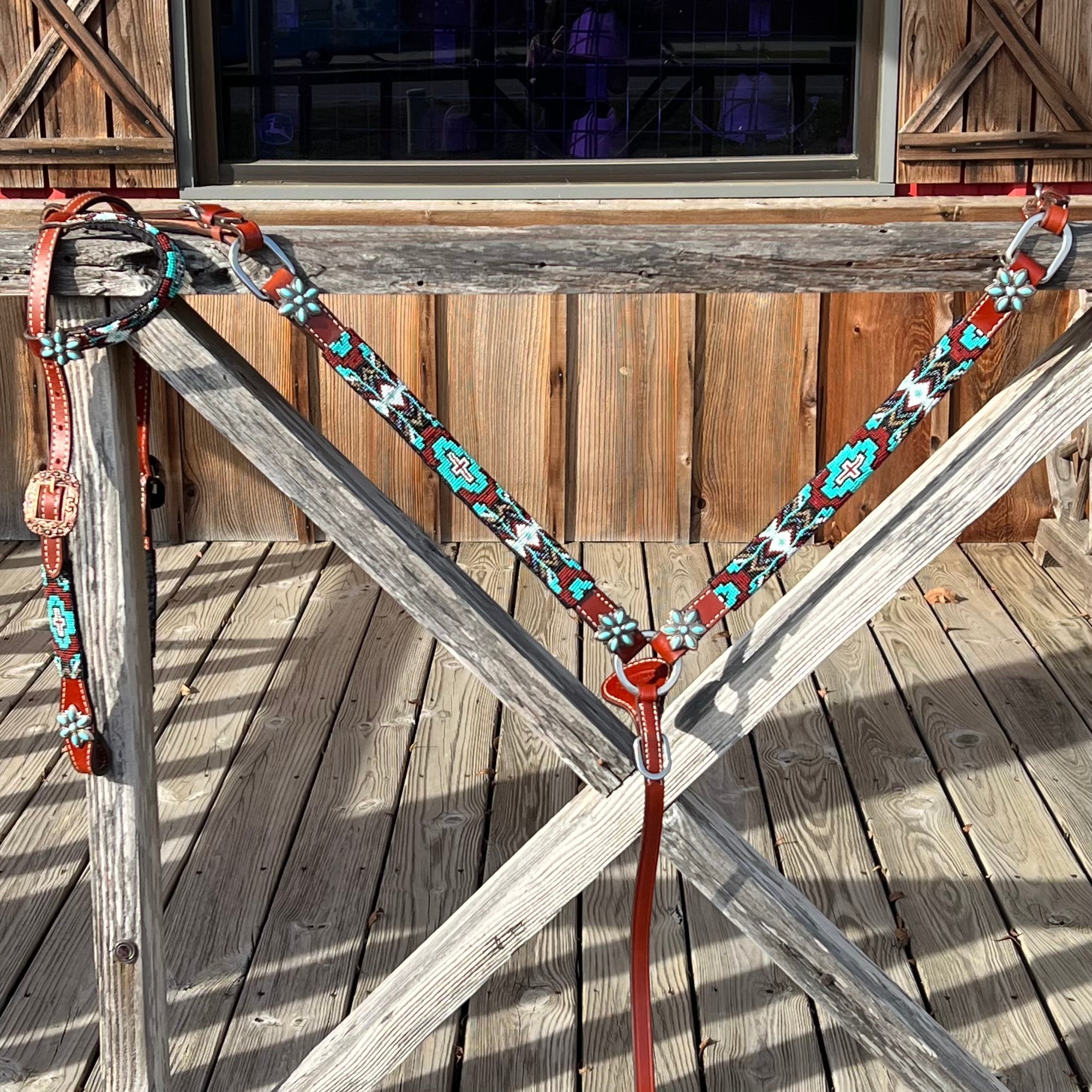 Beaded Turquoise Tack Set Summerdale Western Store