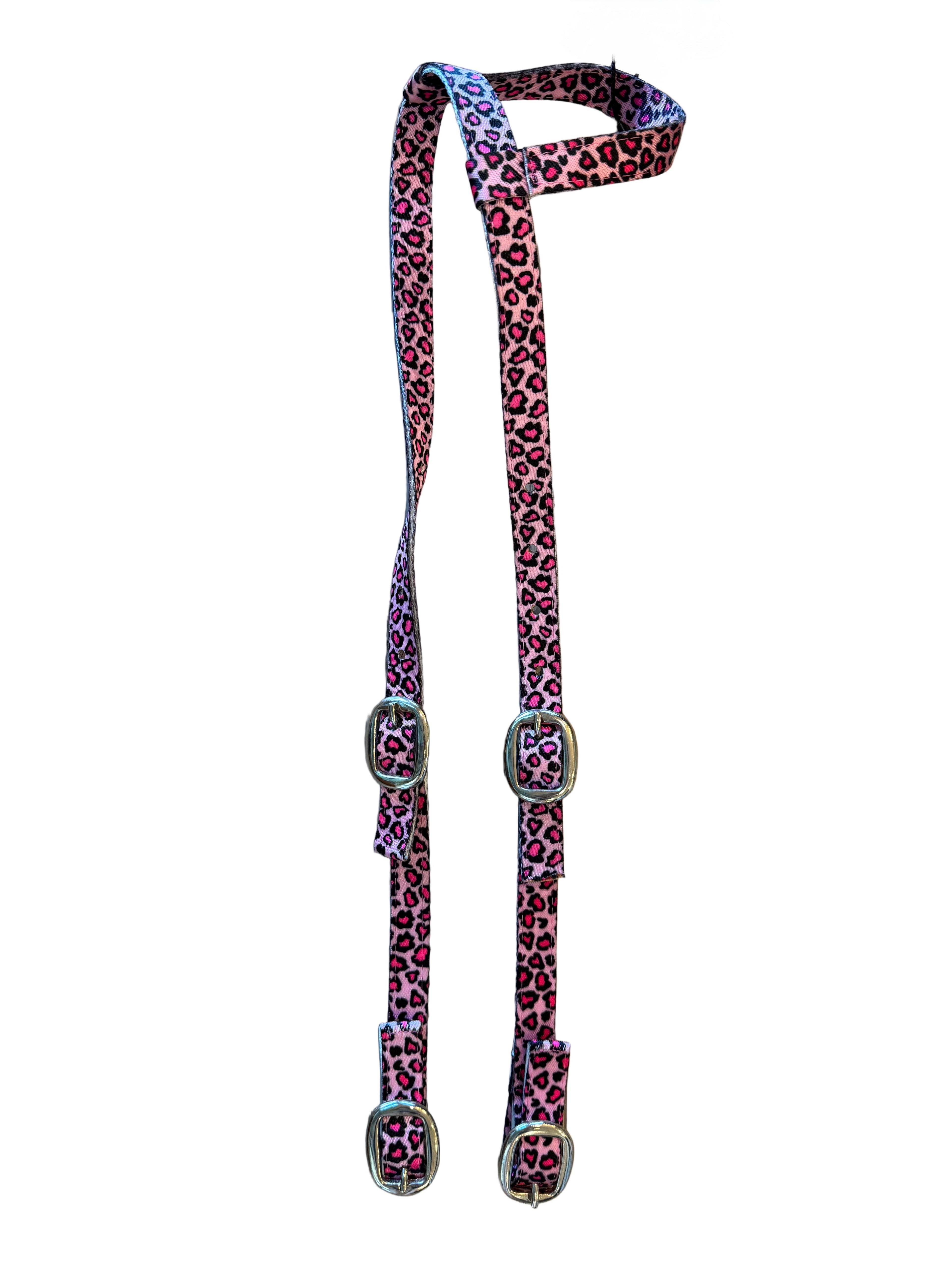 Catty Cowgirl Nylon One Ear Headstall & Breast Collar Tack Set Neon Spur