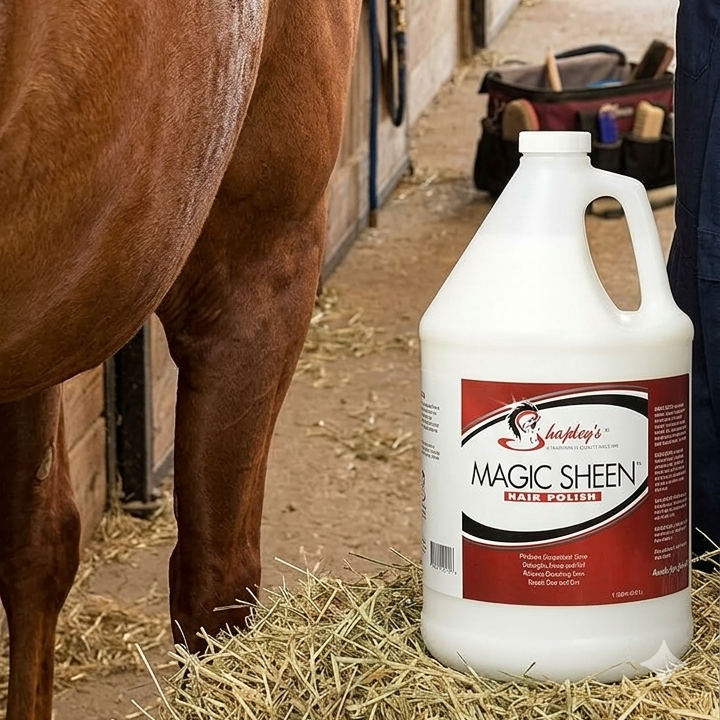 Shapley's Magic Sheen Hair Polish Gallon Horse Shine Detangler Coat Conditioner Paw and Tail Supply