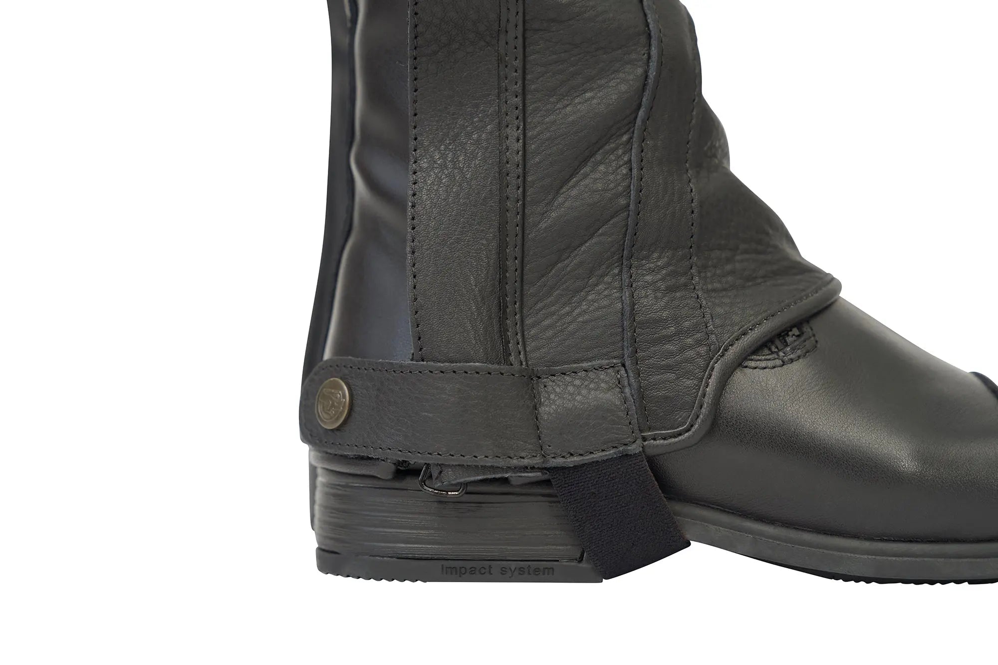 Grand Prix LC Italian Full Leather Half Chaps, Black Huntley Equestrian