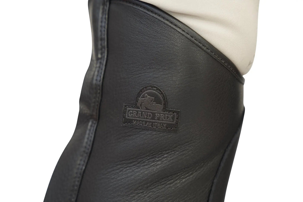 Grand Prix LC Italian Full Leather Half Chaps, Black Huntley Equestrian