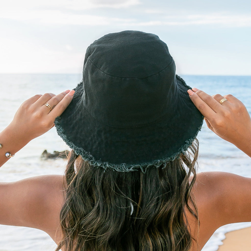 Frayed Edge Canvas Bucket Hat Aili's Corner