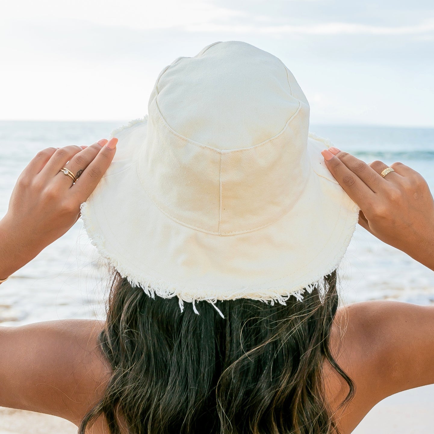 Frayed Edge Canvas Bucket Hat Aili's Corner