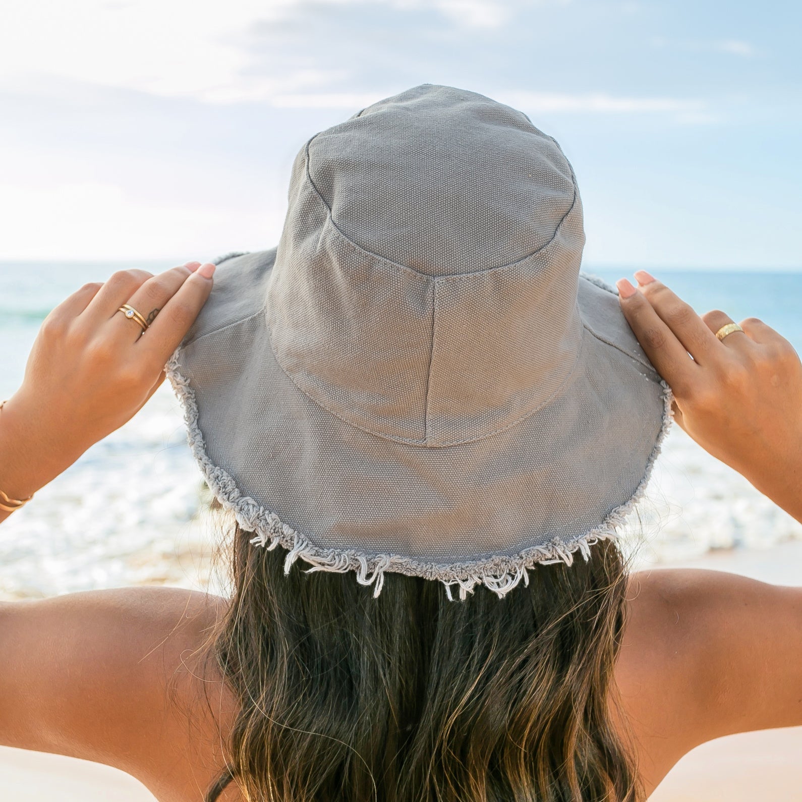 Frayed Edge Canvas Bucket Hat Aili's Corner