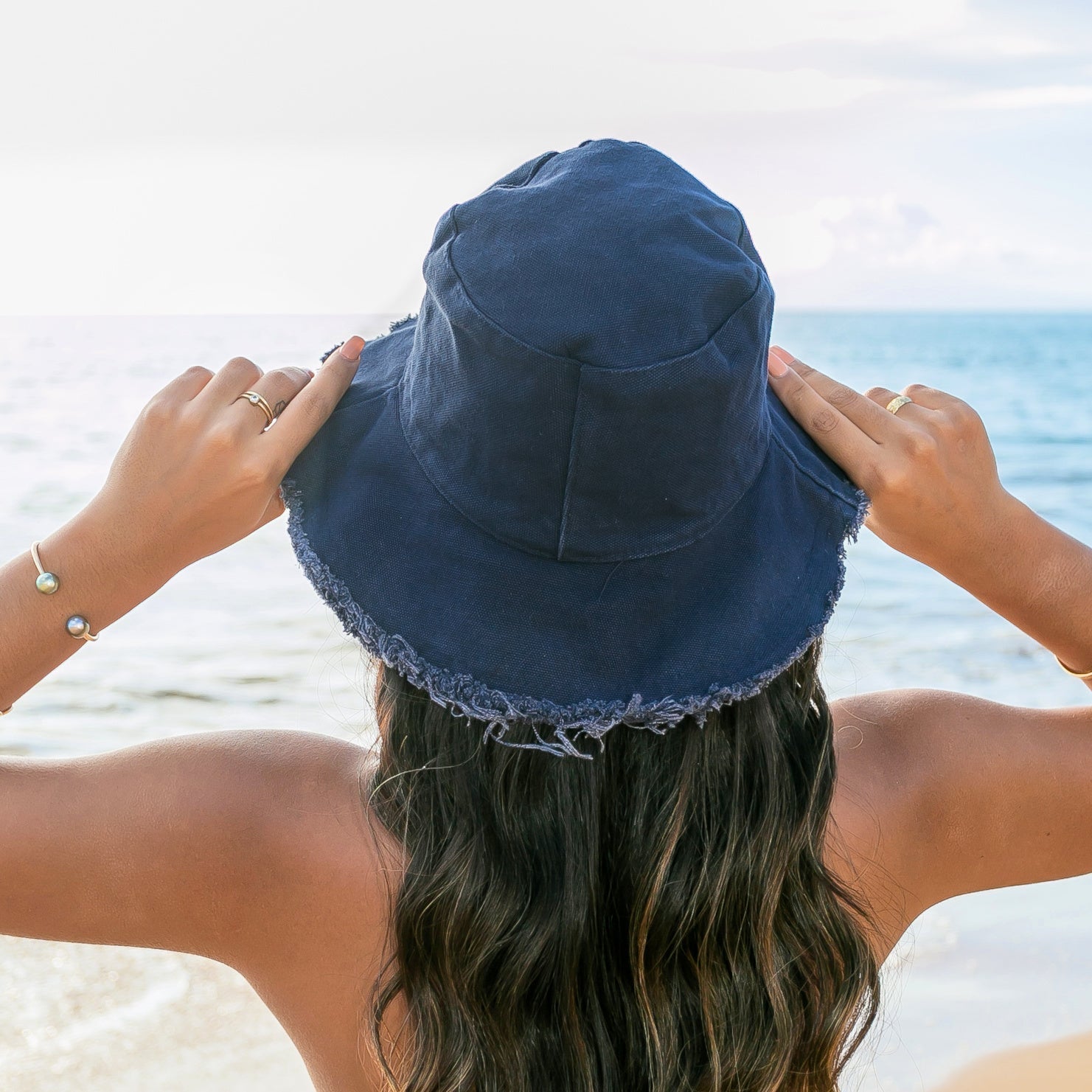 Frayed Edge Canvas Bucket Hat Aili's Corner
