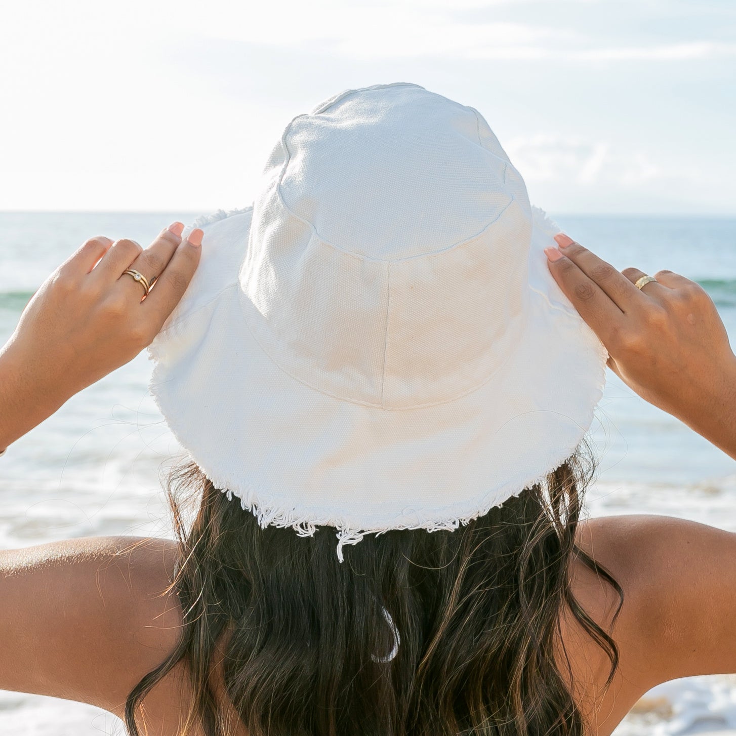 Frayed Edge Canvas Bucket Hat Aili's Corner