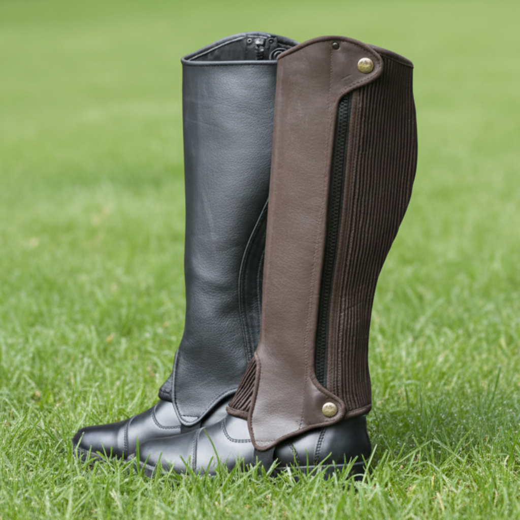 Half Chap Real Leather for Rider Classic Riding Gear
