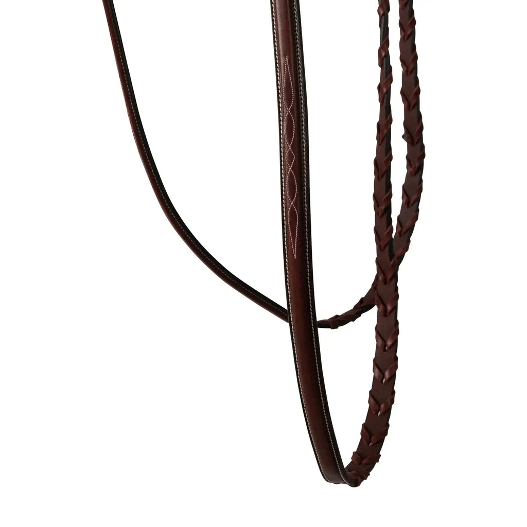 Huntley Equestrian Fancy Stitched Schooling Hunter Bridle with Reins Huntley Equestrian