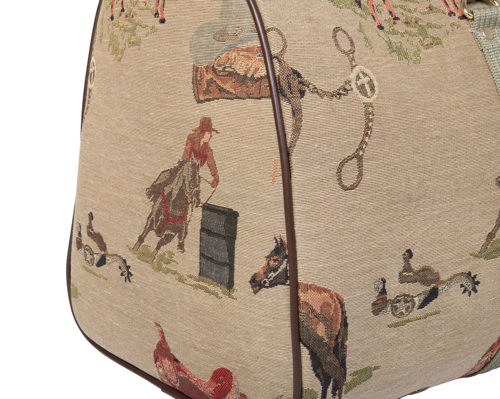 Huntley Equestrian Tapestry Duffle Bag-Western Design Huntley Equestrian