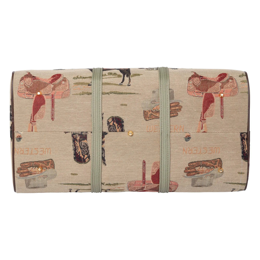 Huntley Equestrian Tapestry Duffle Bag-Western Design Huntley Equestrian