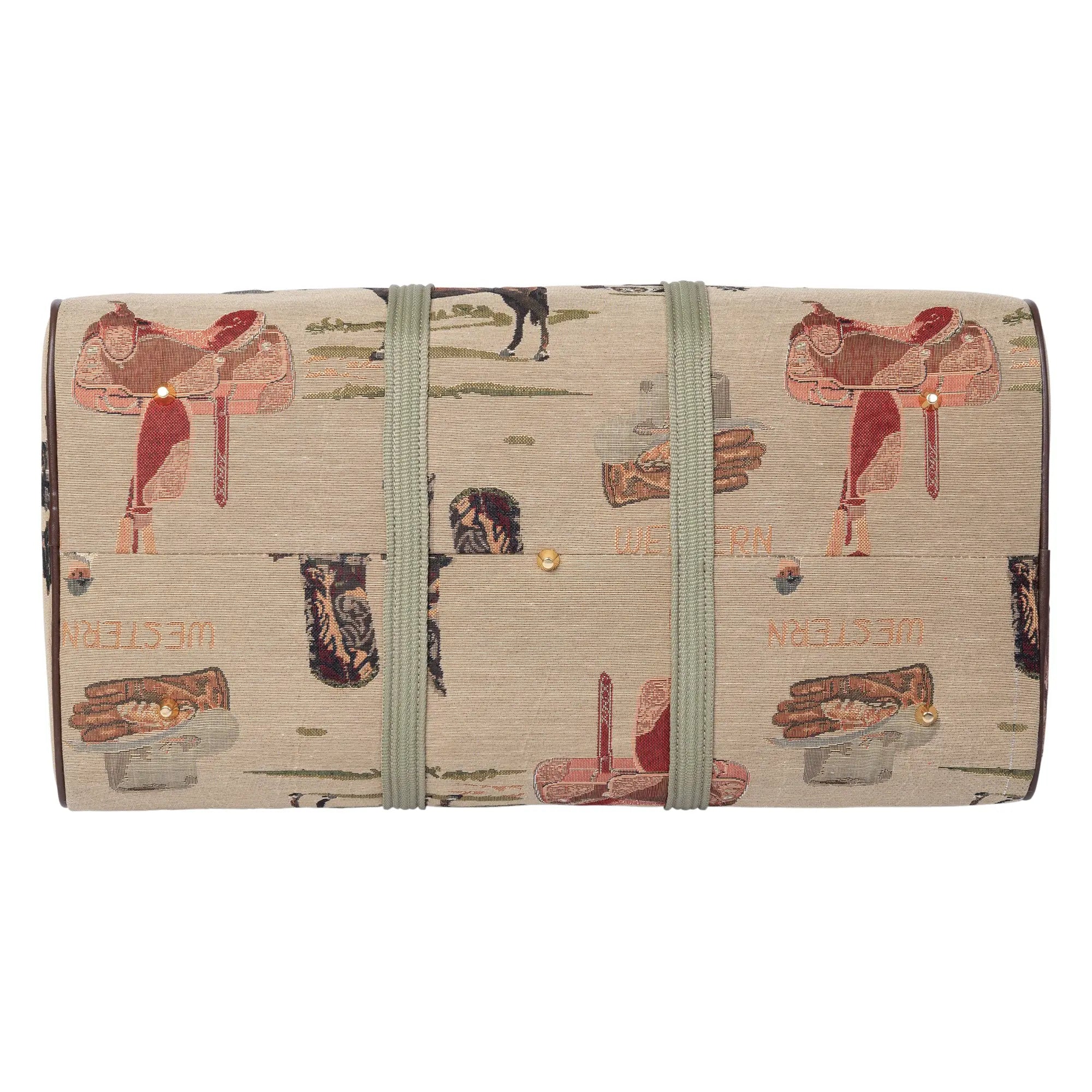 Huntley Equestrian Tapestry Duffle Bag-Western Design Huntley Equestrian