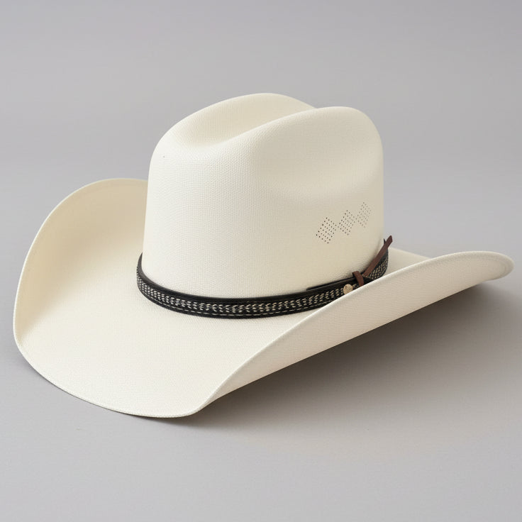 Cattlemen's Cowboy Hat | Beige Canvas Baja Leather