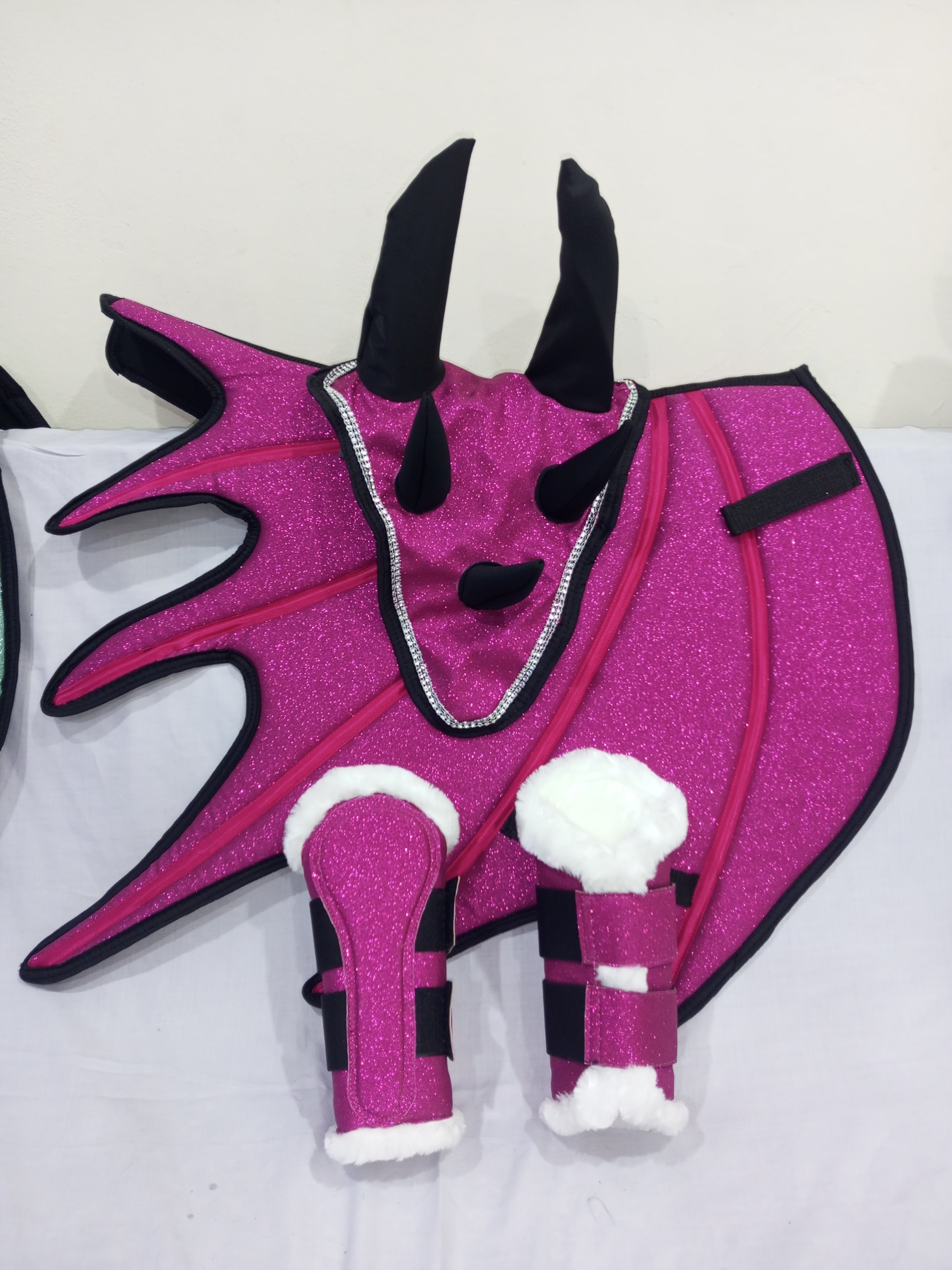 Dragon Saddle Pad Set of 3: Handmade Fantasy Equestrian Gear Classic Riding Gear