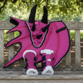 Pink Dragon Saddle Pad Set with Ear Bonnet & Boots Classic Riding Gear