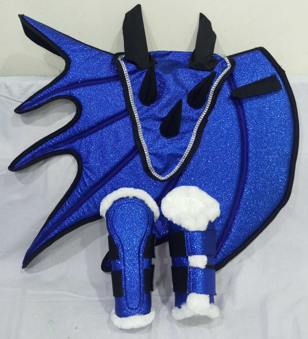 Dragon Saddle Pad Set of 3: Handmade Fantasy Equestrian Gear Classic Riding Gear